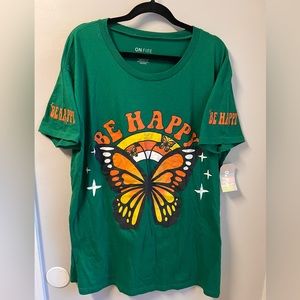 Green be happy shirt